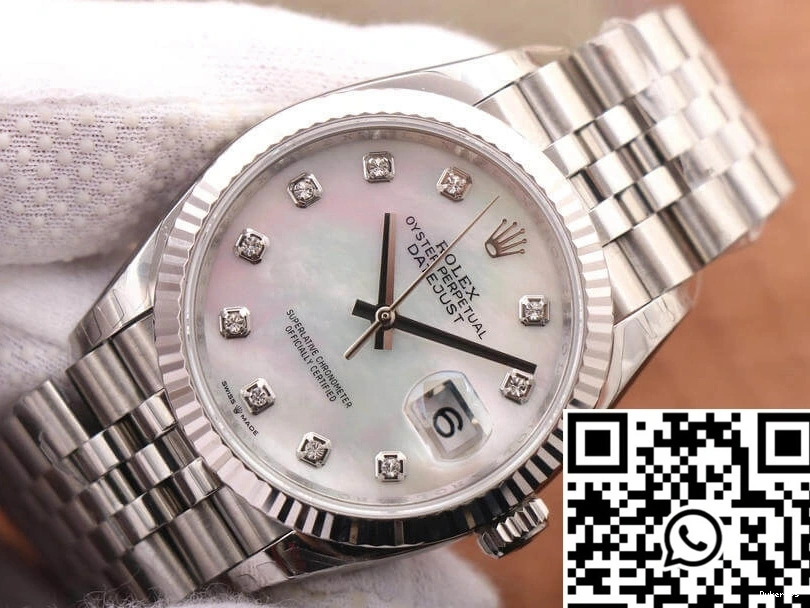 EW Mother-Of-Pearl Dial Factory M126234-0019 Rolex Datejust White 0118